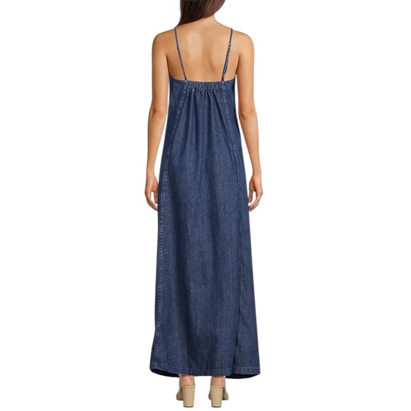 Reba
Leona Denim Square Neck Sleeveless Maxi A-Line Dress Size M - Picture 2 of 9